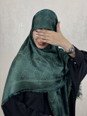 روسری لمه گوچی وارداتی دوریش و شاینی رنگ سبز زمردی
