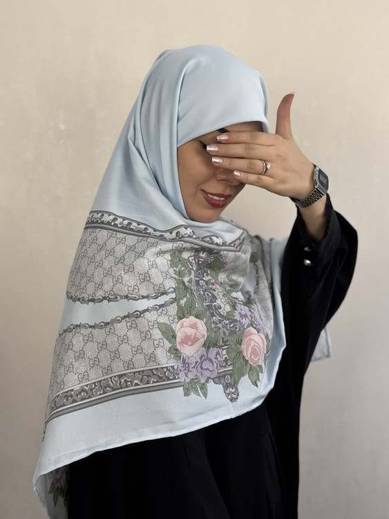 روسری کشمیر گوچی وارداتی رنگ آبی پاستیلی