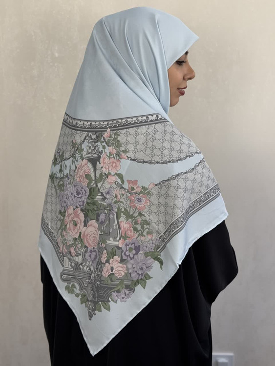 روسری کشمیر گوچی وارداتی رنگ آبی پاستیلی