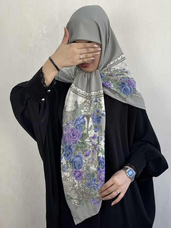 روسری کشمیر گوچی وارداتی رنگ طوسی