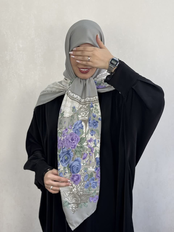 روسری کشمیر گوچی وارداتی رنگ طوسی