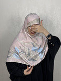 روسری ابریشم توییل وارداتی CD رنگ صورتی پاستیلی
