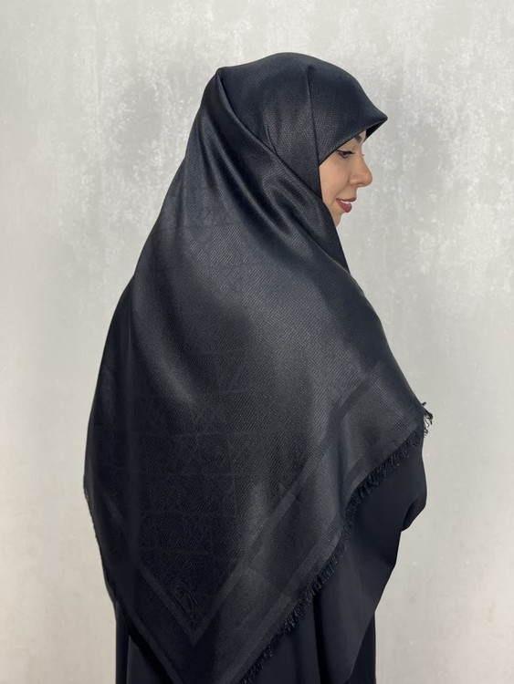 روسری ژاکارد لمه طرح دیورDior رنگ مشکی