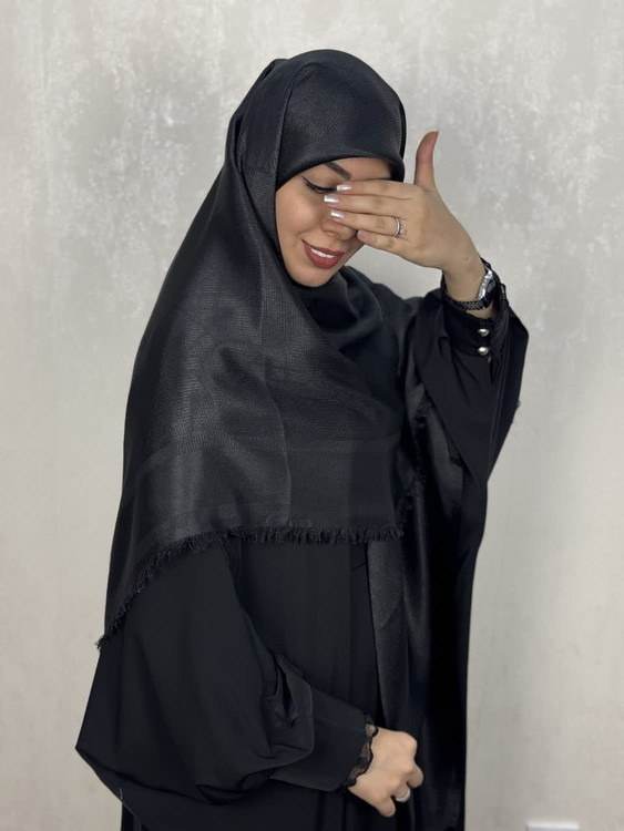 روسری ژاکارد لمه طرح دیورDior رنگ مشکی