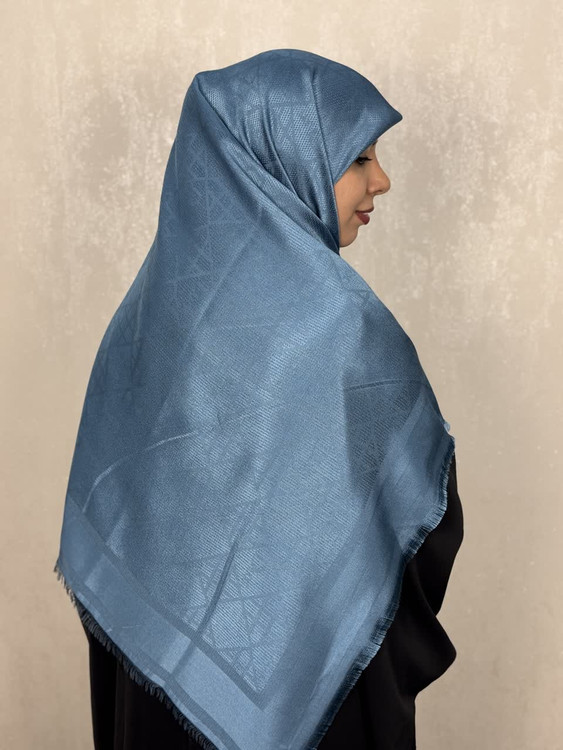 روسری ژاکارد لمه طرح دیورDior رنگ آبی