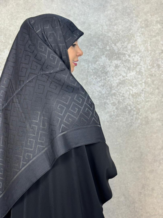 روسری ابریشم ترک دو رو رنگ مشکی