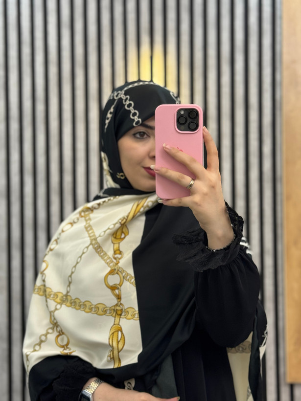 روسری ابریشم توییل قواره۱۴۰ کالکشن مشکی