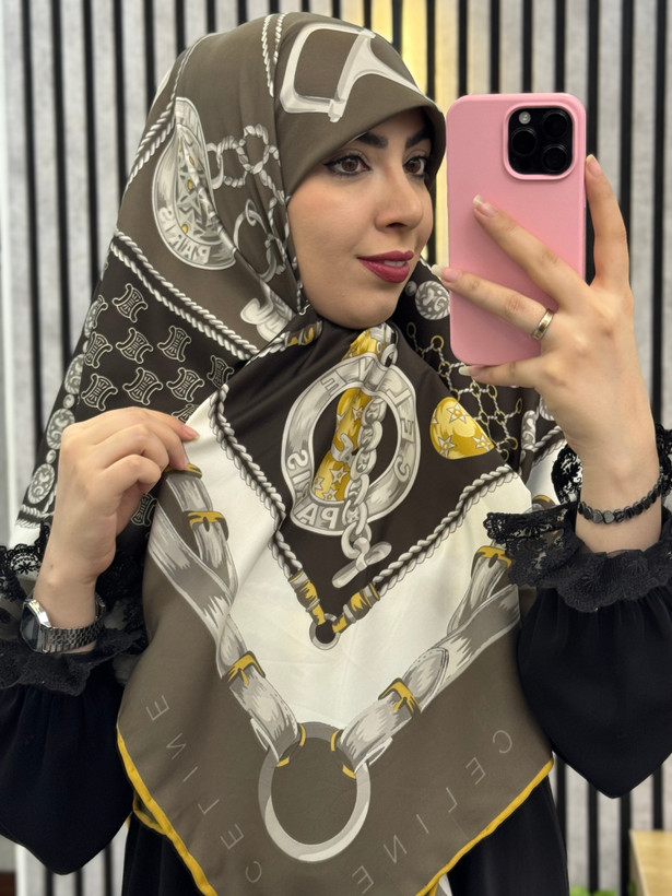 روسری ابریشم توییل قواره۱۴۰