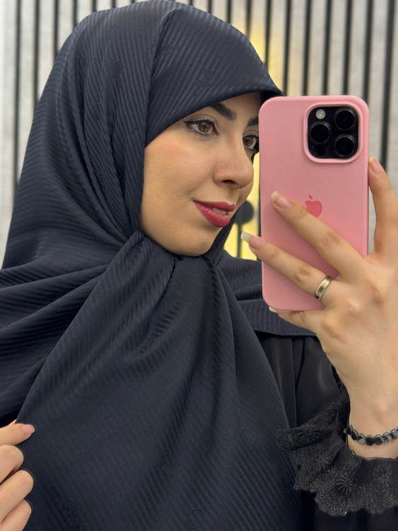 خریدروسری ژاکارد طرح دیور رنگ سرمه ای قواره۱۴۰