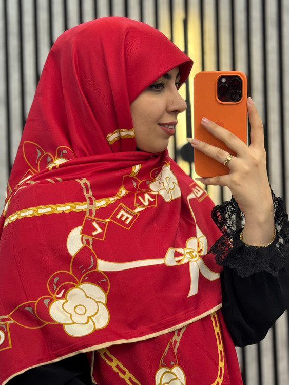 روسری ابریشم ژاکارد وارداتی