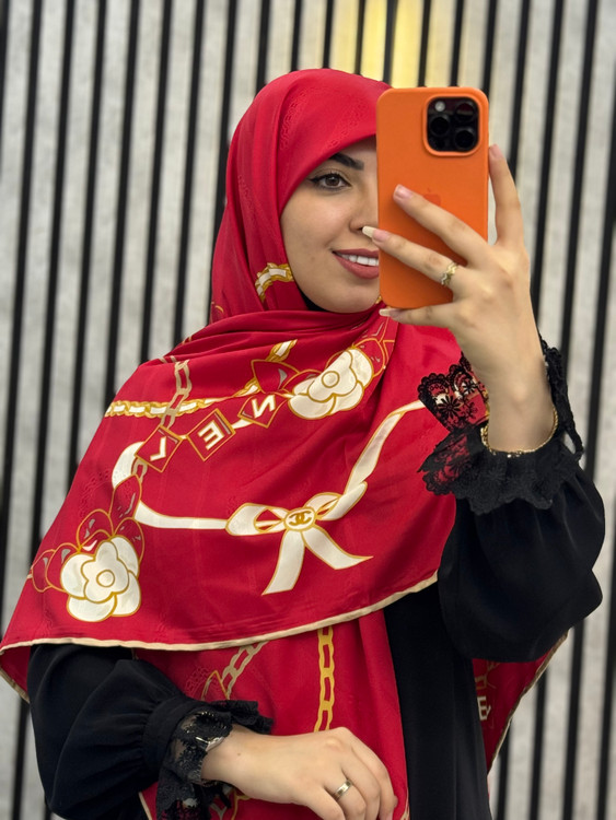 خرید روسری رنگ قرمز