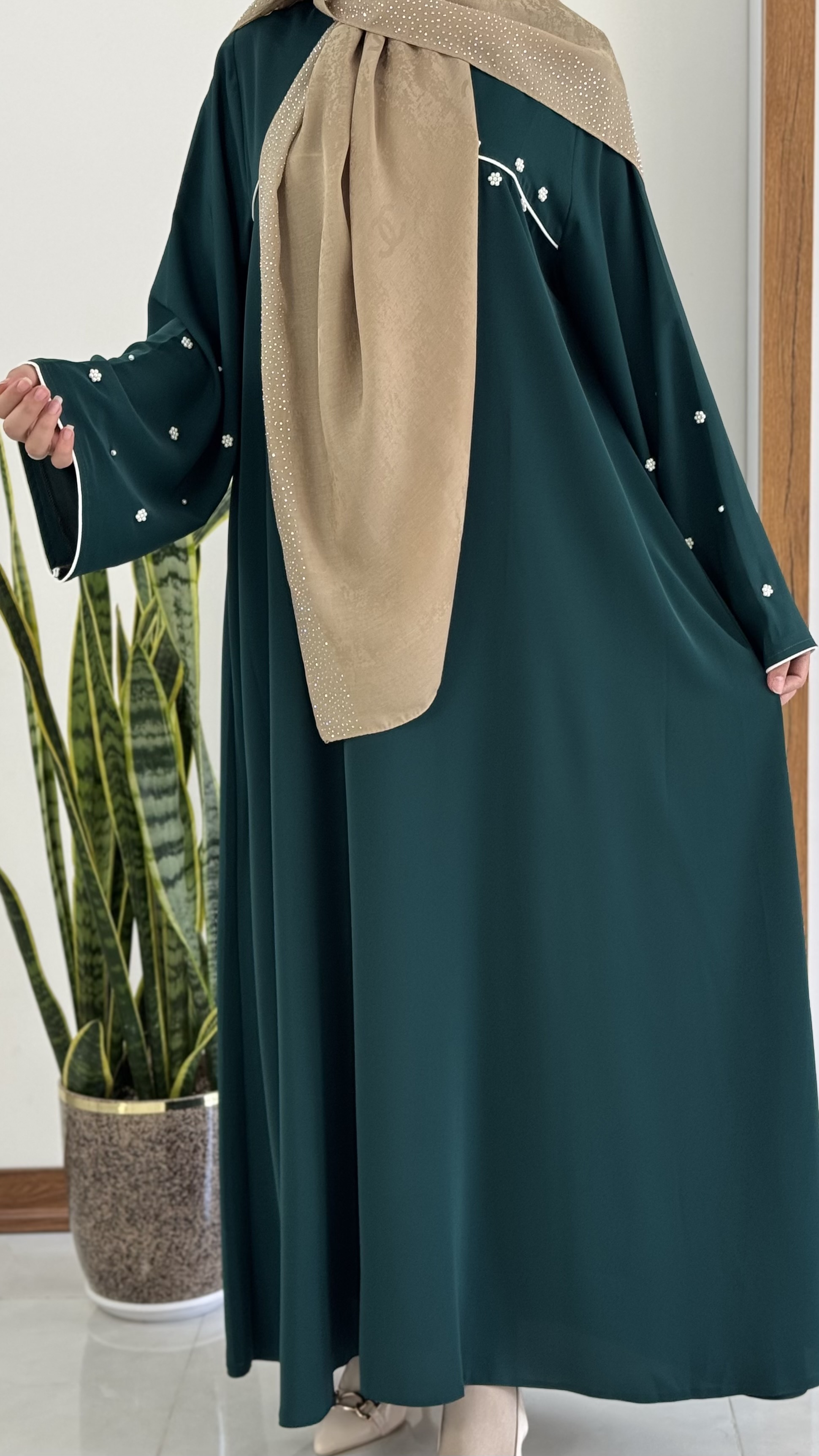 عبامروارید رنگ سبز