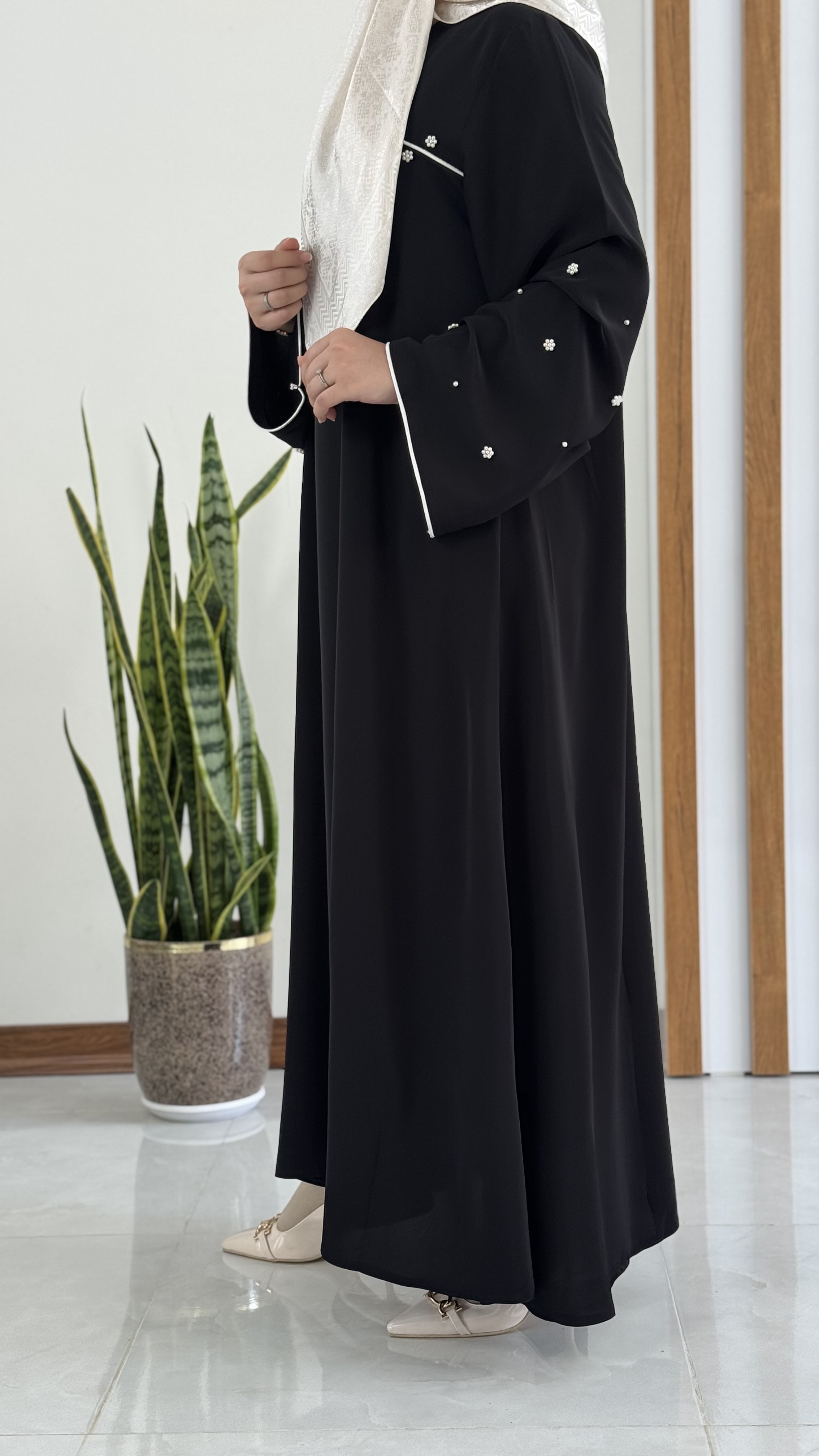 عبا مرواریدی مشکی